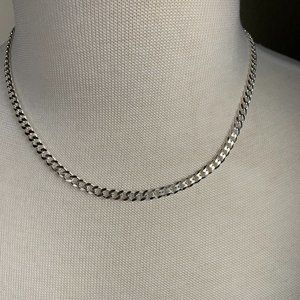 NEW 16.5 grams 18" Italian Curb Chain Necklace in Sterling Silver
